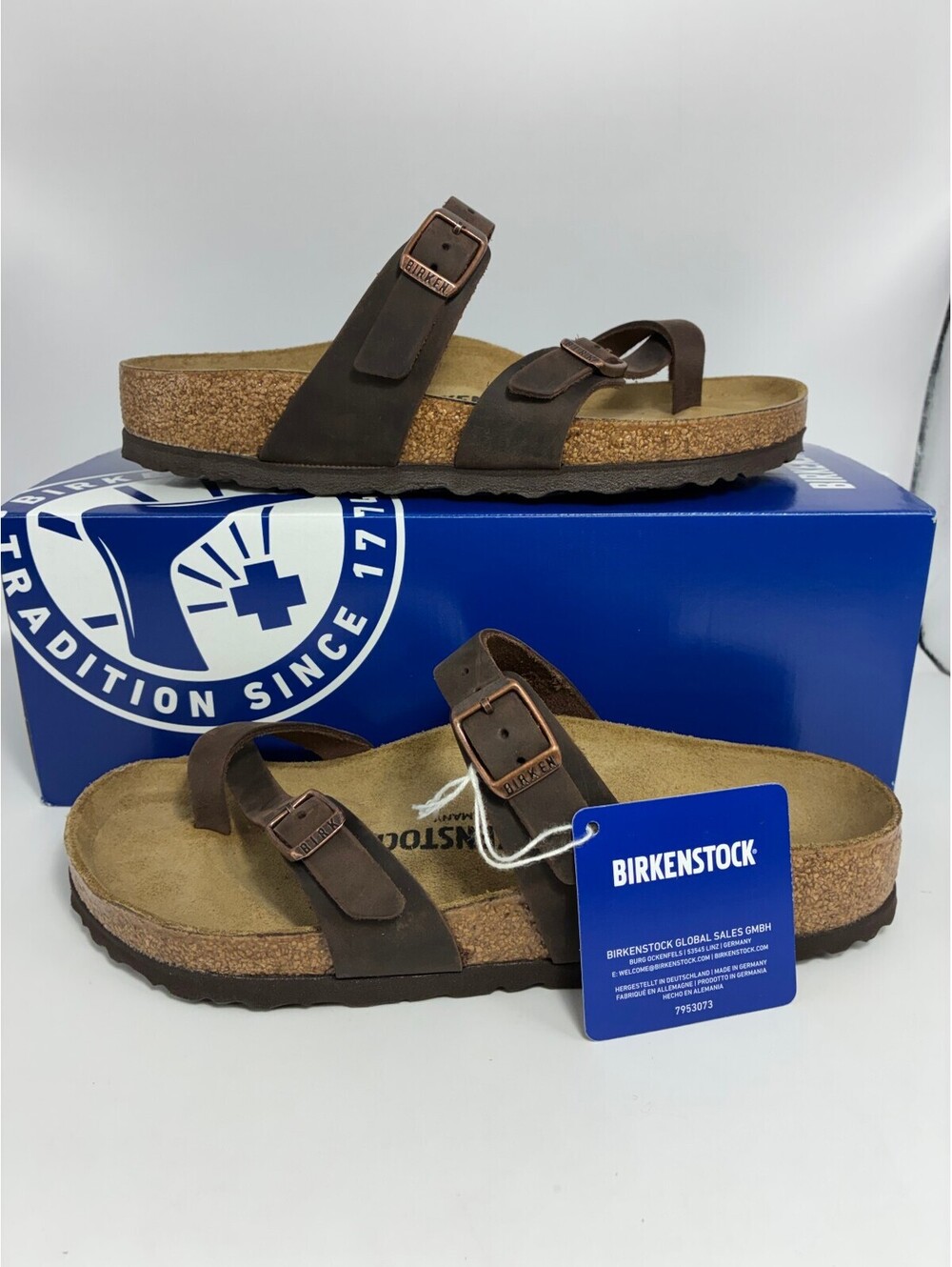 Size 5.5m/7w - Birkenstock Mayari Habana Oiled Leather Size 37